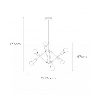 Lámpara de araña Lester (6 luces)