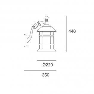Aplique de pared exterior Siros
