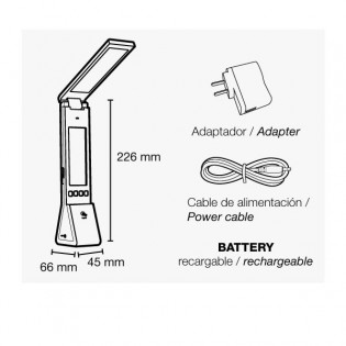 Flexo led con linterna MULTIX (USB)