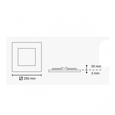 Downlight LED NOVO LUX Extraplano (20W)