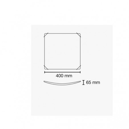 Plafón de cristal Clip