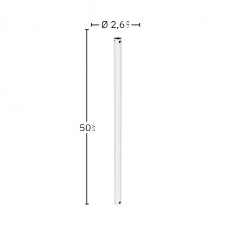 Tija de extensión para ventiladores (2,60 cm.)
