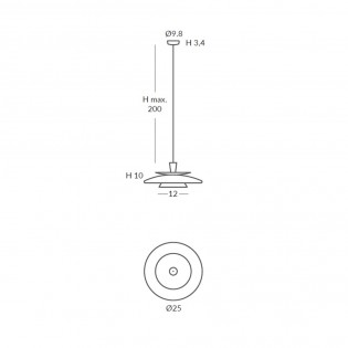 Lámpara de techo LED Illa III (8W)