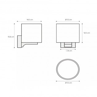 Aplique de pared baños Jenno