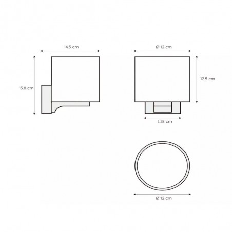 Aplique de pared baños Jenno
