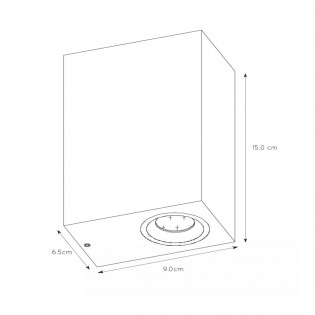 Aplique de exterior LED Zora Square (2x5W)
