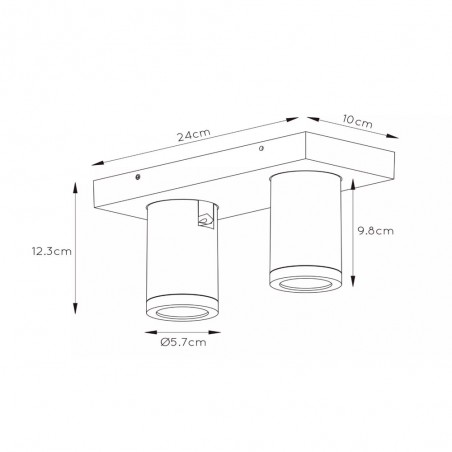 Regleta LED para baños Taylor (2x5W)
