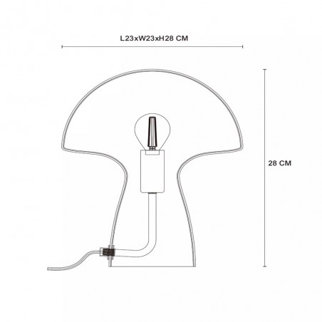 Lámpara de sobremesa Fungo Opal