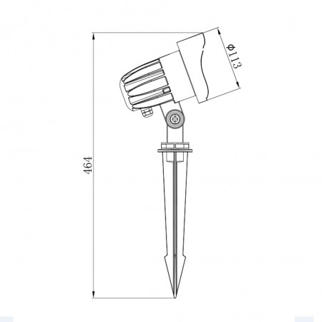Foco proyector con piqueta LED Cobra (12W)