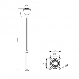 Farola de exterior LED Inka (48W)