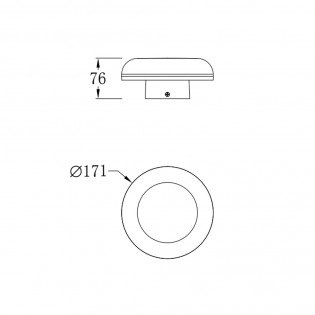 Aplique de exterior LED Ova Round (6W)