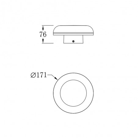 Aplique de exterior LED Ova Round (6W)