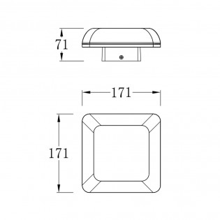 Aplique de exterior LED Ova Square (6W)