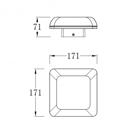 Aplique de exterior LED Ova Square (6W)