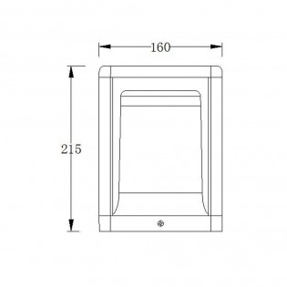 Sobremuro de exterior LED Terra (8W)