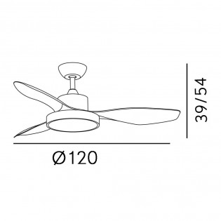 Ventilador de techo LED Hayate CCT (48W)