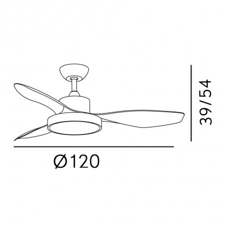 Ventilador de techo LED Hayate CCT (48W)