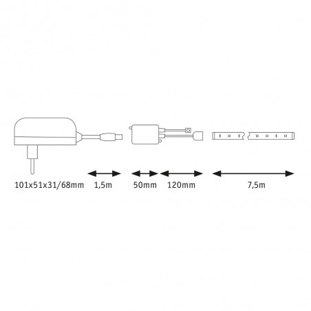 Tira LED 7,5 metros SimpLED Basic Set RGB (26W)