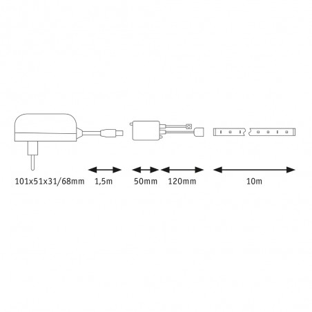 Tira LED 10 metros SimpLED Basic Set RGB (28W)