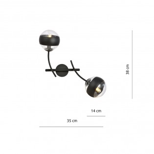 Aplique de pared Helmet (2 luces)