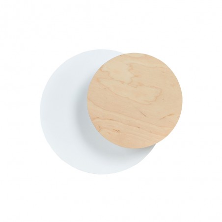 Aplique de pared Aura Blanco+Madera
