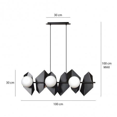Regleta de techo Escena Negro (6 luces)