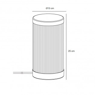 Lámpara de mesa exterior Coupar