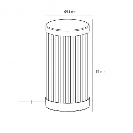 Lámpara de mesa exterior Coupar