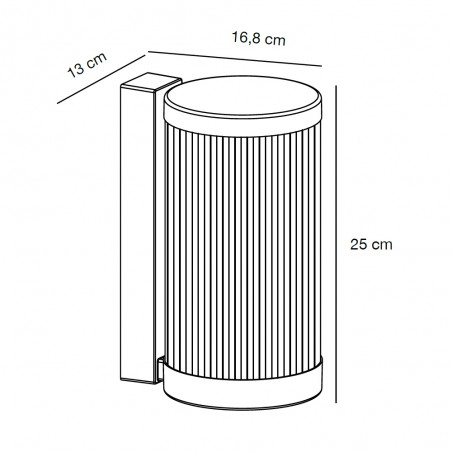 Aplique de pared exterior Coupar