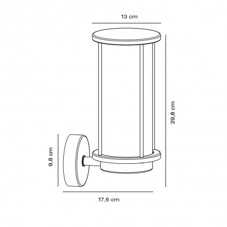 Aplique de pared exterior Linton Galvanizado