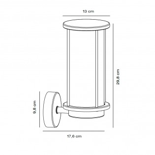 Aplique de pared exterior Linton Latón