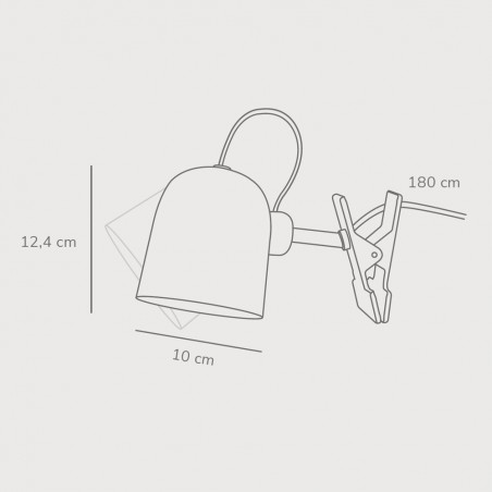 Lámpara con pinza Angle