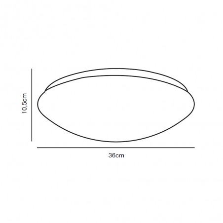 Plafón LED para baños Ask 36 (18W)