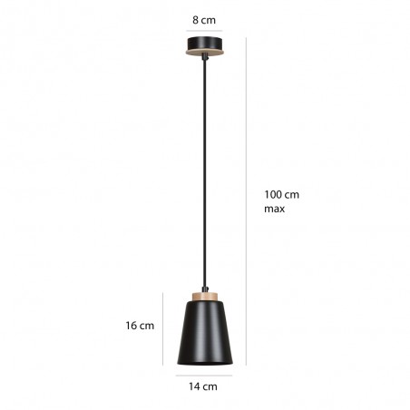 Lámpara de techo Lasso Negro