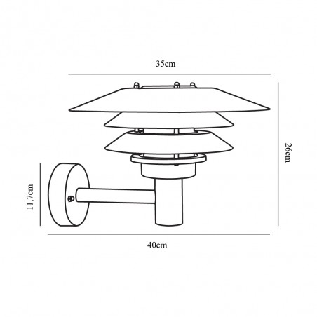 Aplique de exterior Veno Cobre