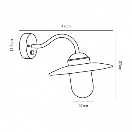 Aplique con sensor Luxembourg Galvanizado