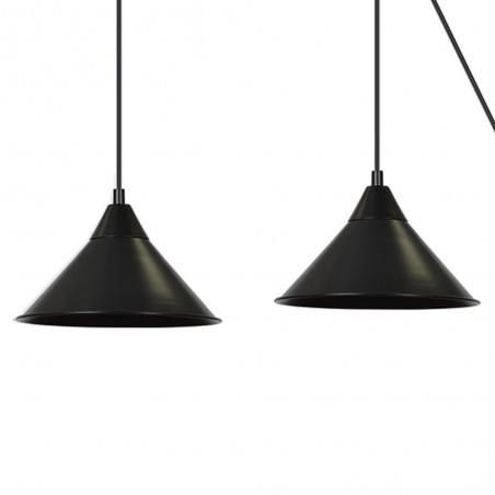 Aplique de pared Cerremo Negro (2 luces)