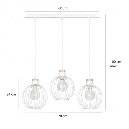 Regleta de techo Antilla Blanco (3 luces)