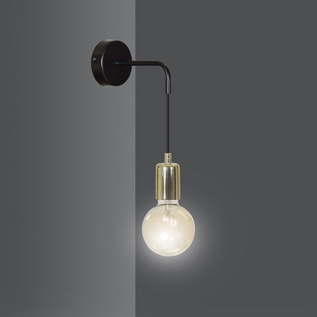 Aplique de pared Sives Negro