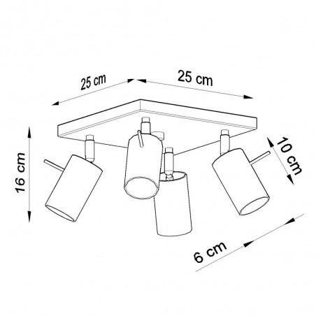 Plafón de techo Ring