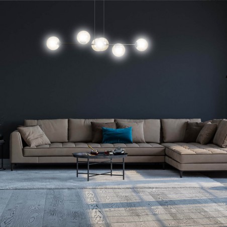 Lámpara de techo Palma Ámbar (6 luces)