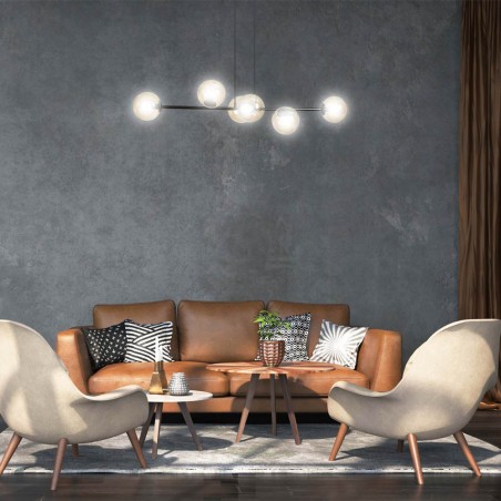 Lámpara de techo Palma Ámbar (6 luces)