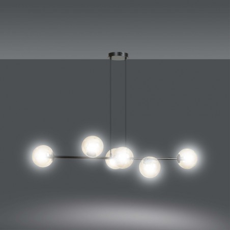 Lámpara de techo Palma Ámbar (6 luces)