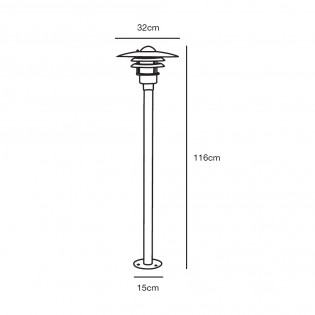 Baliza de exterior galvanizada Lonstrup