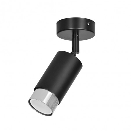 Foco de techo orientable Mura Negro/Cromo