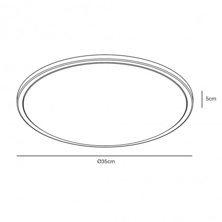 Plafón de techo LED para baños Theros (17W)