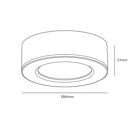 Downlight LED para muebles Kitchenio 3-Kit (2W)