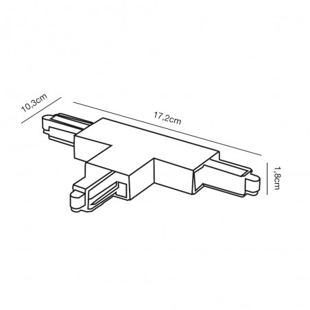 Conector para carriles Link-T Derecha