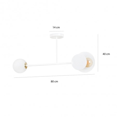 Plafón de techo Meltis Blanco (2 luces)