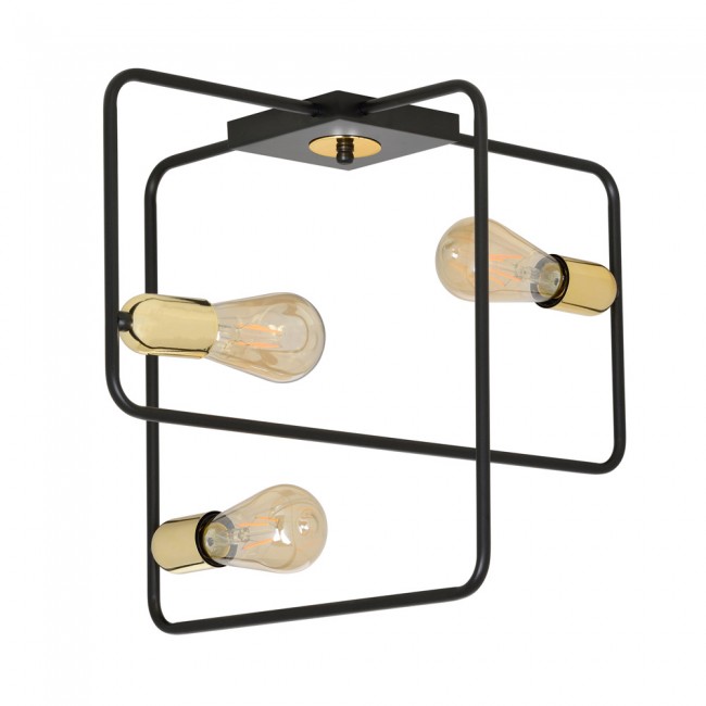 Plafón de techo Viro Negro (3 luces)